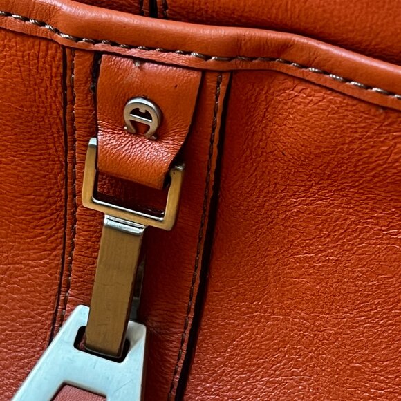 Orange Etienne Aigner Leather Purse - Picture 3 of 14